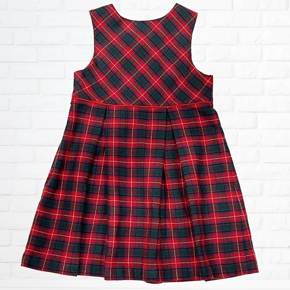 Disney Store Winnie the Pooh Plaid Holiday Dress - SIZE 7/8 - Picture 3 of 5